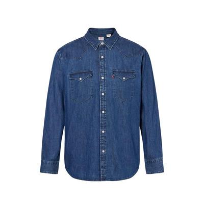 Men's Classic Loose-Fit Washed Denim Shirt Jacket