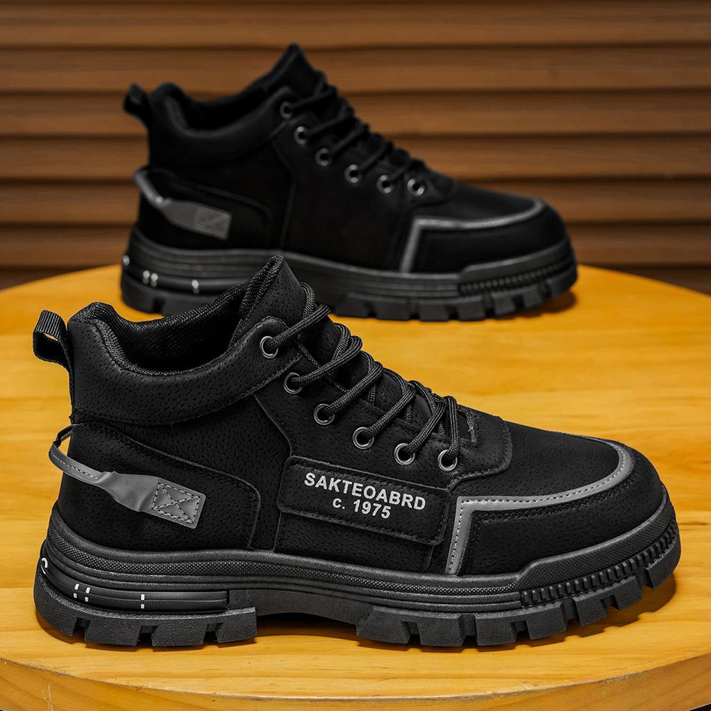 Men's High Top Denim Boots, Casual Sports Shoes, Trendy and Fashionable Men's Boots