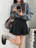2025 New Women's High Waist A-line Wool Pleated Skirt