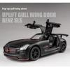 1/32 Scale Benz SLS AMG Super Sports Car Alloy Diecast Model Car Simulation Modle Car Collect Decorations Gift Box for Friend