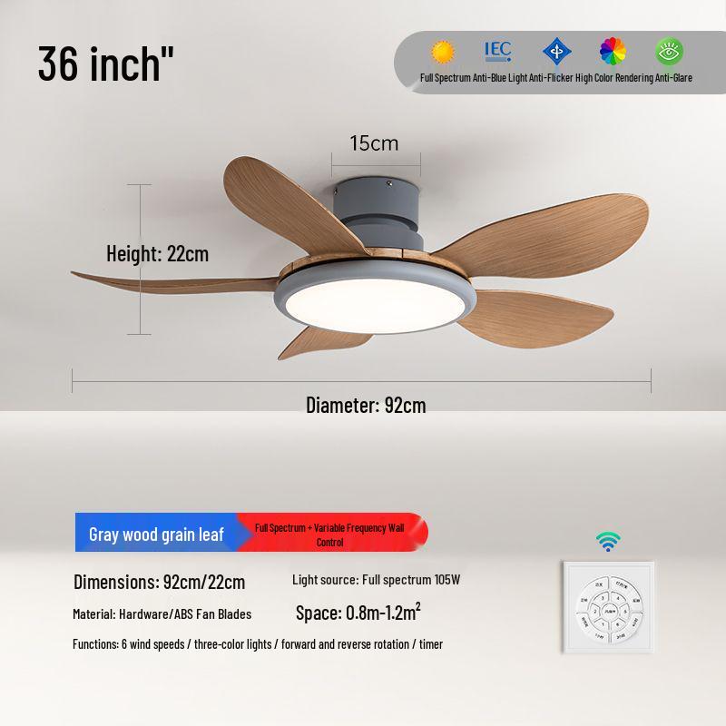 2024 High-Power Ceiling Fan with Integrated Chandelier for Bedroom, Dining, and Living Room