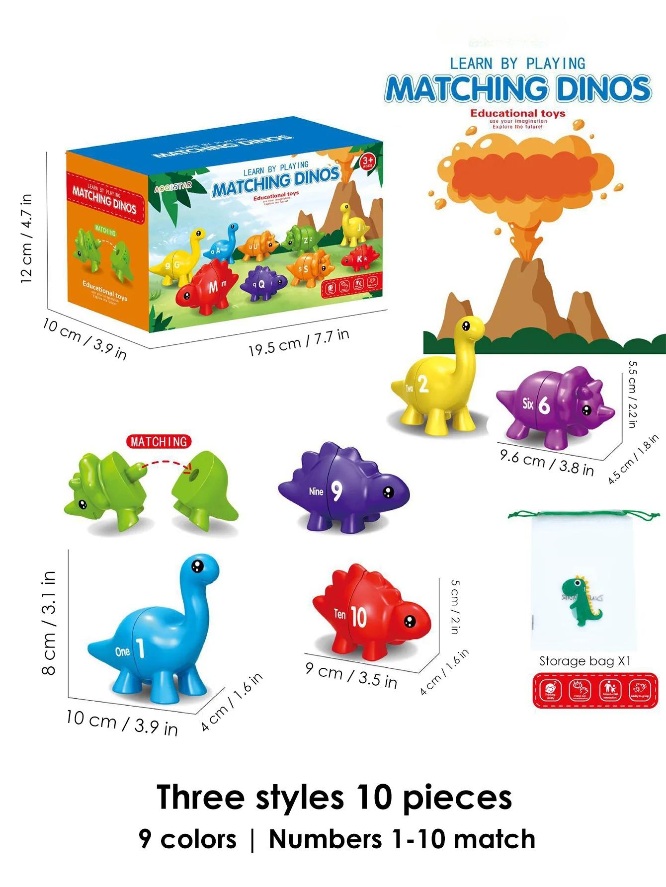 

Matching Dinosaur Plaything With Storage Bucket Montessori Toys For Kids Counting Learning Toys For Toddlers Kids Development Game