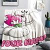 1PC Custom Name Diddl Patterned Flannel Blanket Suitable For All Seasons for Home Decor Warmth and Comfort Gifts Holiday Present