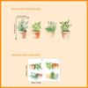 Removable Waterproof Herb Kitchen Wall Stickers Potted Basil Lavender Plant Decals for Housewarming Gift