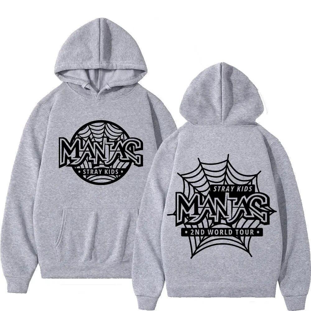 

Альбом Unisexiac 2nd World Tour Graphic Унисекс Женские винтажные толстовки в стиле хип-хоп Уличная мода Негабаритные пуловеры Stray Kids Толстовка унисекс S