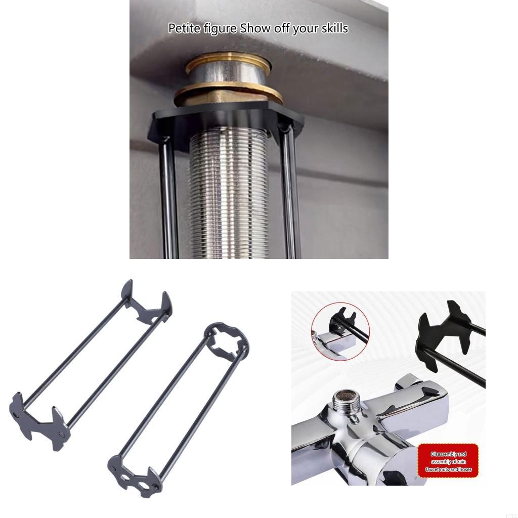 

H7EE 2Pcs Basin Wrench Sink Wrench Set Under Sink Plumbers Wrench Multifunctional China Mainland