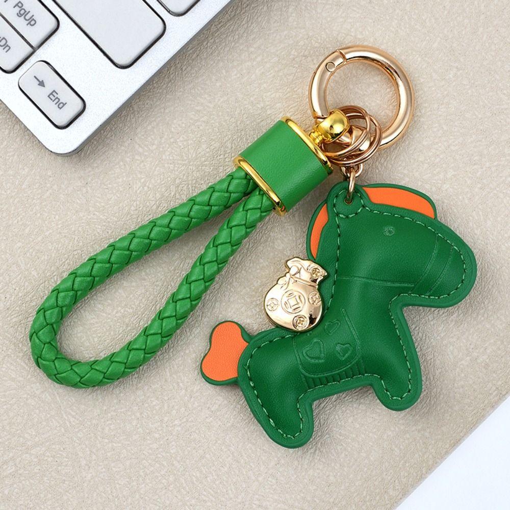 Candy Color Pony PU Keychain Cute Design Horse PU Pendants Zodiac Pony PU Doll  New Year Gift