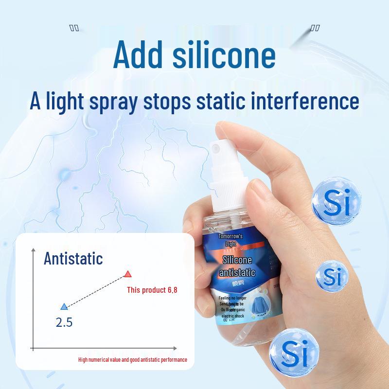 Silicone Anti-Static Hair & Wrinkle Remover and Clothes Softener Spray