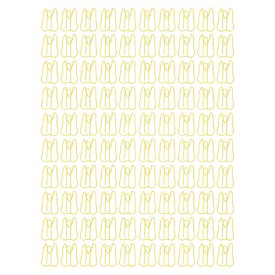 100PCS Paper Clips Metal Multifunctional Paper Memo Clip Portable Office Clips for Document Yellow