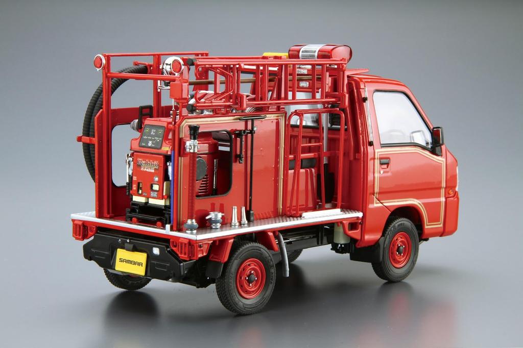Aoshima Bunka Kyozai (AOSHIMA) The Model Car 1/24 Subaru TT2 Sambar Fire Engine '11 Plastic Model