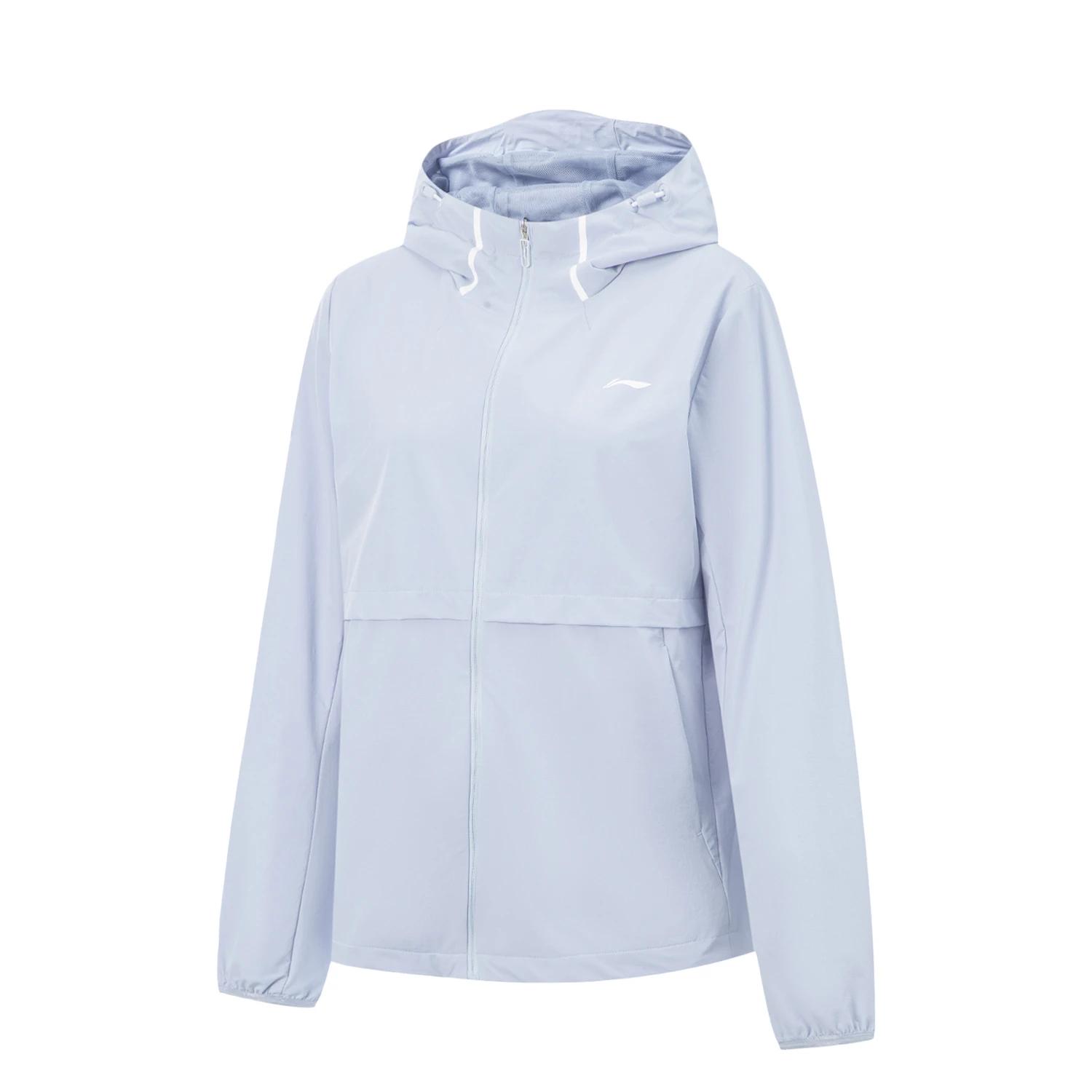 

Li Ning Однотонная толстовка с капюшоном на молнии, универсальная, свободного кроя, спортивная ветровка, женская верхняя одежда AFDV686-3 XL