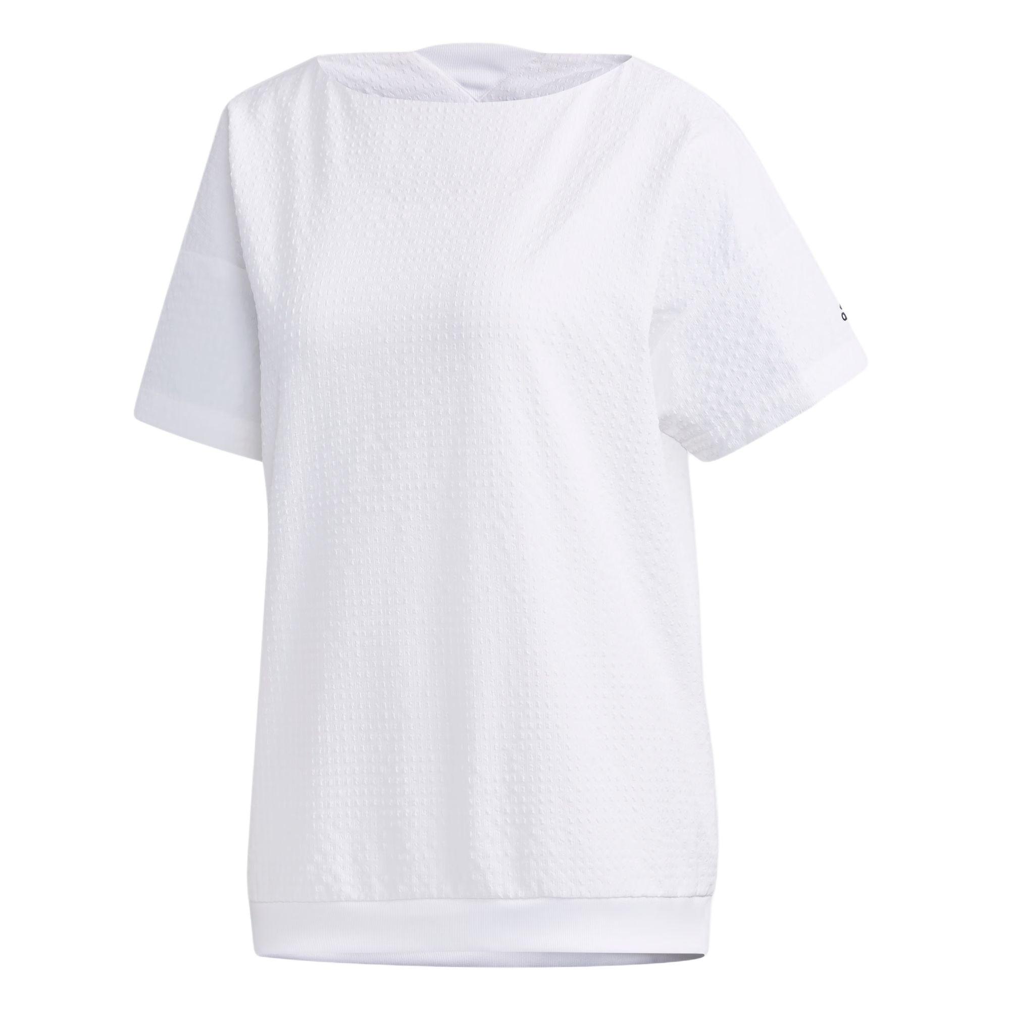 

Adidas Spokazi Футболка женская с круглым вырезом, в полоску, с коротким рукавом, топы, белая DV0777 L