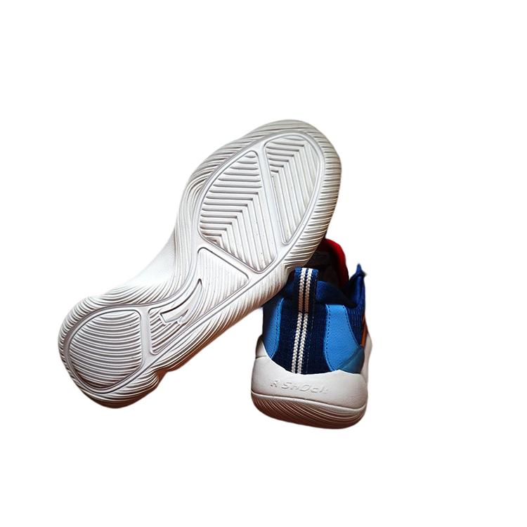 New Anta Shock Absorbers With Slip Resistant And Abrasion Resistant Properties Low Top Basketball Shoes Men's Blue 112141643S-1