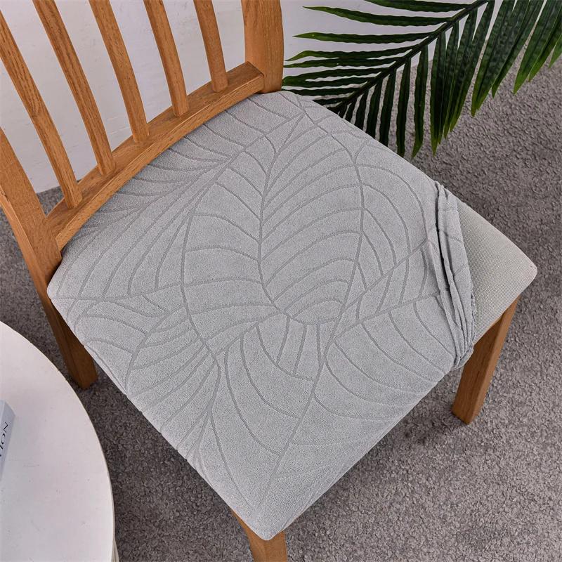 

Dining Room Chair Covers Elastic Upholstered Seat Cover Stretch Spandex Removable Chairs Slipcovers Home Furniture Protector 2pcs Chair Cover