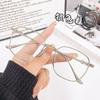 New fashion color-changing myopia glasses men's large frame metal frame Luo Xin anti-blue glasses female Internet celebrity glasses frame