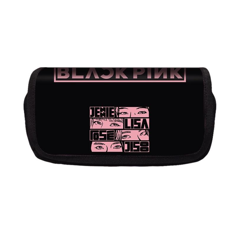 Stylish Blackpink Double Pencil Pouch Bag Large Capacity Kid Student Gift