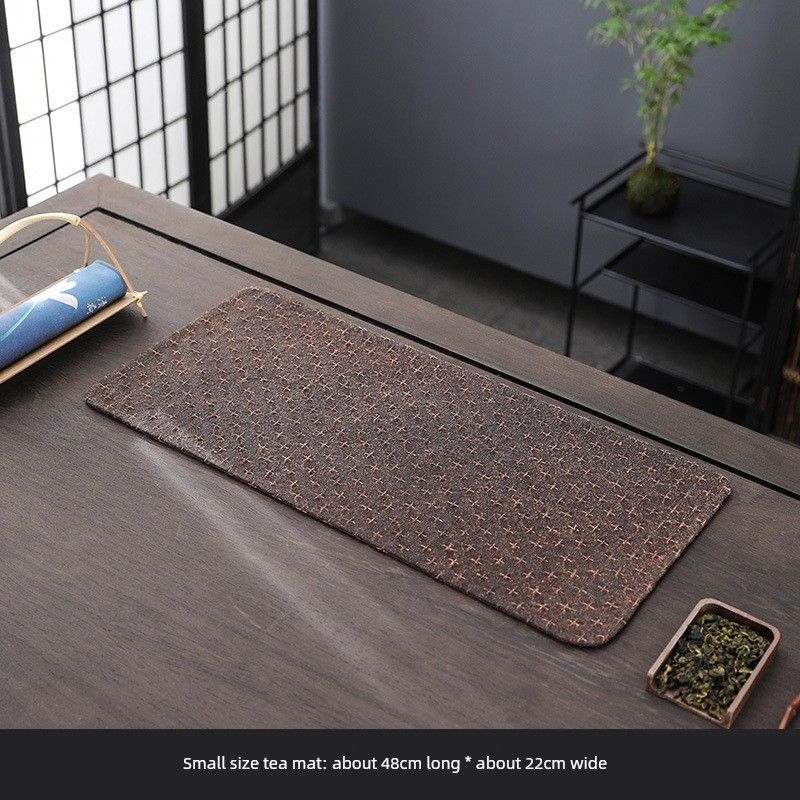 

Xiangyun Yarn Tea Mat Tussah Silk Old Materials Dry Pour Seats High-Grade Silk Tea Mat Cloth Insulation Pad Cloth Cushion Tea Ceremony Table Runner Xiangyun yarn tea mat (old tea guest) 48*22cm