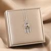 Women's Silver Titanium Steel Necklace with Micro-Inlaid Zircon - Elegant, Durable Clavicle Chain Jewelry