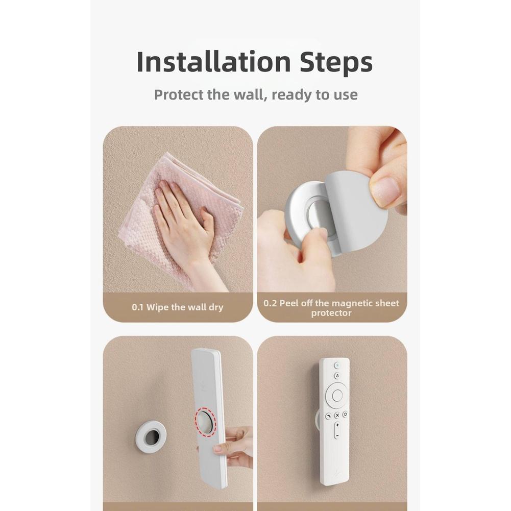 No Drill Magnetic Wall Mount Holder for Remote and Power Strip Strong Bonding for Keys and Small Household Items