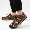Summer Hiking Shoes Outdoor Sandals for Men Breathable Water Beach Sandals Camping Climbing Aqua Genuine Leather Beach Roman