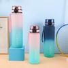 Gradient Plastic Water Bottle Portable Fitness Cup for Gym Sports 500ml KTY