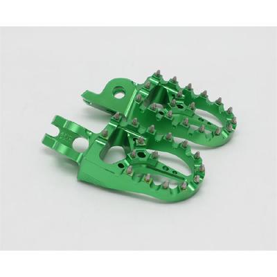 Green Billet Mx Wide Foot Pegs Footpegs Foot Pedals Rests For Kawasaki Kx250F 2006-2015 Kx450F 2007-2015 Klx450 2008-2013