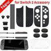 Dustproof Kit For Switch 2 Game Console Skin Sticker Dust Filter Mesh Protective Set Silicone Thumbstick Grip Cap Dust Plug