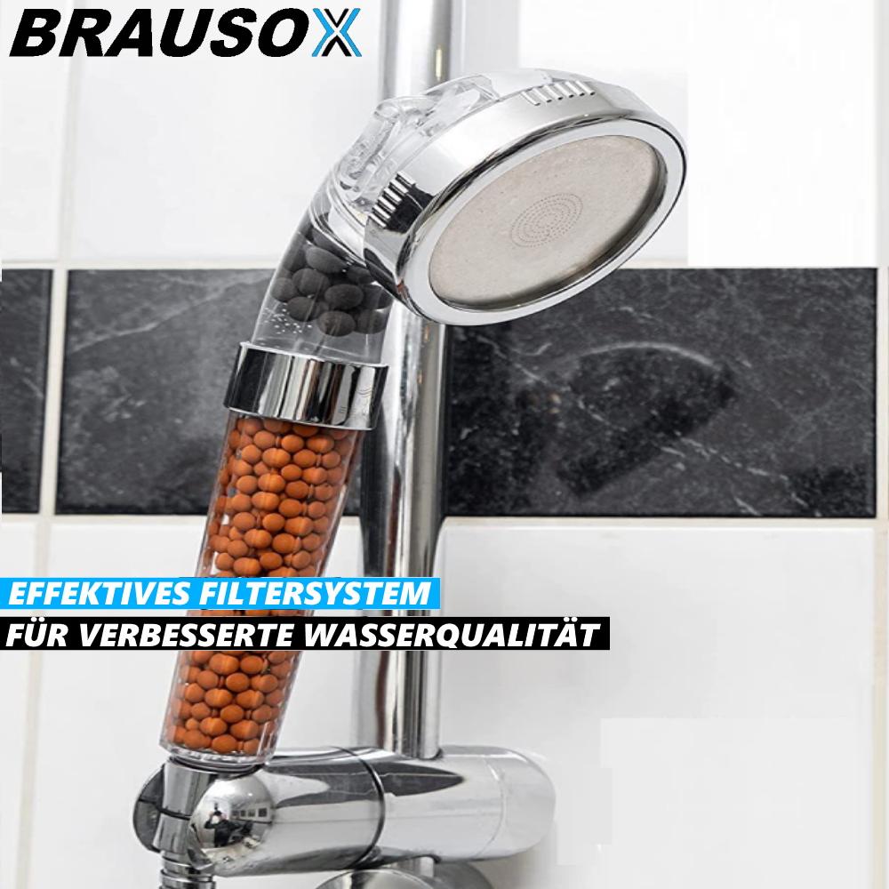 BRAUSOX Handbrause Duschbrause Wasserspar Duschkopf Ionic Mineral Filter Brause