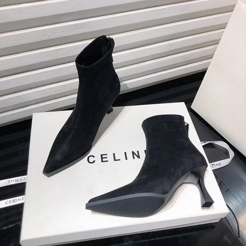 Fashion Leopard Print Women Ankle Boots Fashion Elegant Dancing Party Prom Shoes High Heel Women's Modern Short Booties