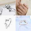New 925 Silver Sausage Dog Ring For Women Fit Wedding Party Jewelry Gift