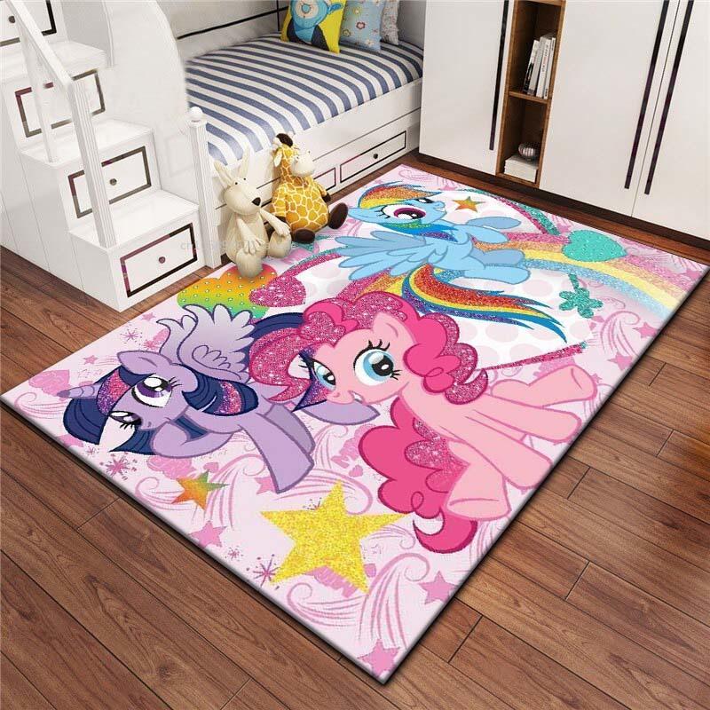 

Радужный единорог My Little Pony, ковер с мультяшным принтом для гостиной, спальни, подарок, украшение для дома