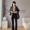 Split Flared Pants Autumn Winter New Narrow Casual Pants Slim Fit Stretch Bell Bottom Pants Nine-point Pants Floor-length Suit Pants
