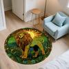 Sun Lion,Round Area Rug,Carpet Rug for Living Room Bedroom Sofa Playroom Decor,Non-slip Floor Mat