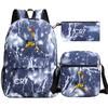 Football Star Cr7 3Pcs Boy Girl Back To School Book Bags, Student Shoulder Bag Pencil Case Backpack, Teenagers Mochila Men Women
