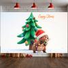 Christmas Banner Vibrant Colors Christmas Party Banner Christmas Decor Holiday Theme Animal Xmas Banner For Party Home