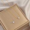 Minimalist Six Claw Single Zircon Titanium Steel Clavicle Necklace For Women