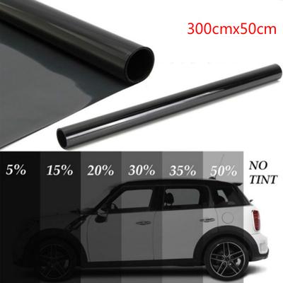 300cmx50cm Black Car Window Foils Tint Tinting Film Roll Car Auto Home Window Glass Summer Solar UV Protector Sticker