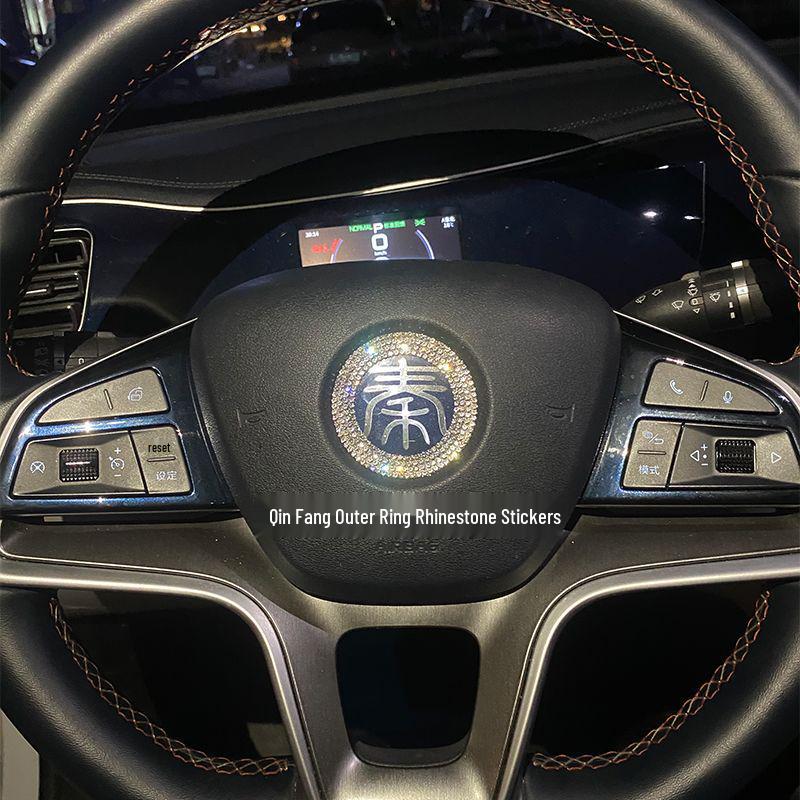 BYD Qin Yuan Dolphin Seal Destroyer Emblem Rhinestone Car Sticker