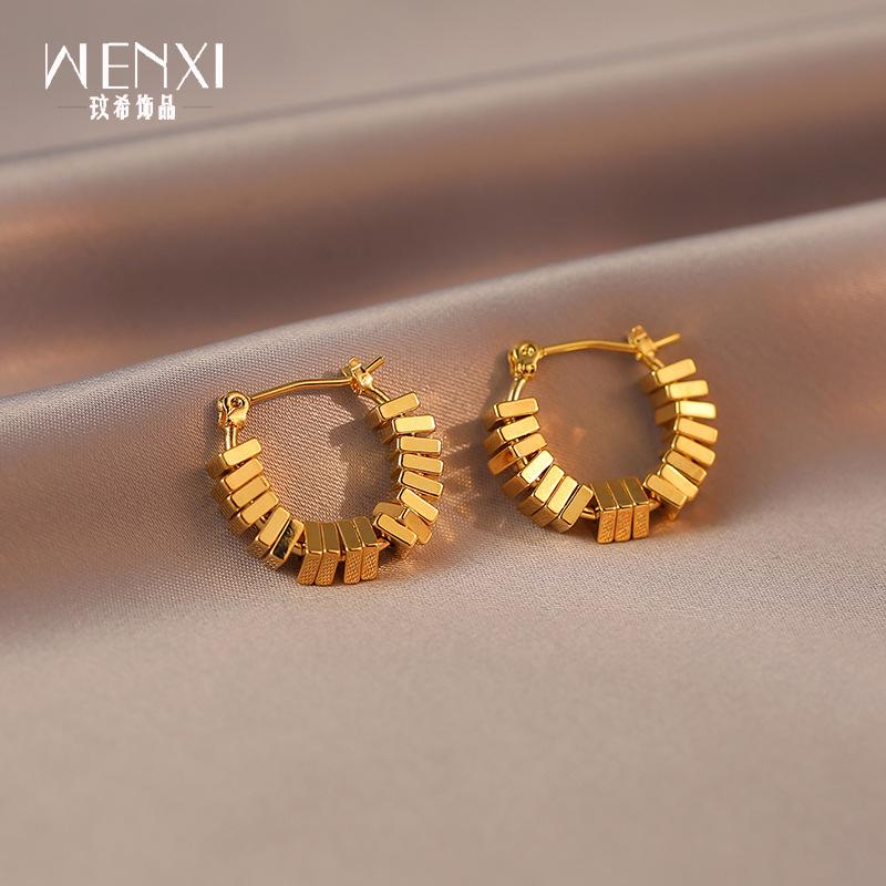 

A few taels of broken silver earrings, niche design ins earrings, new popular women s light luxury high-end autumn and winter earrings