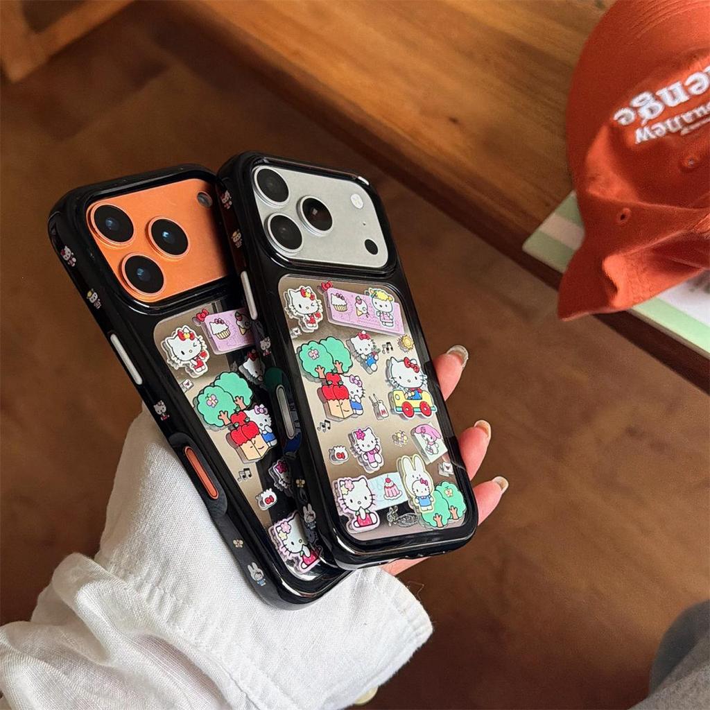 Side View Mirror Cute Cat iPhone 14/13 Pro Max Anti-Drop Case