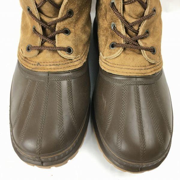 Sorel Vintage Canada Leather Snow Boots Lined Brown Size 7 25.0(USED)