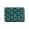 Malherbes Y Monogram Canvas And Leather Card Holder Unisex Card Holder Green MALESHPMLTY-09CL09P