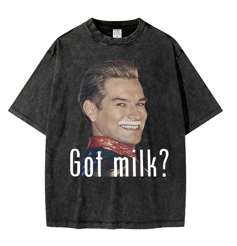 Limited The Boys William Billy Butcher Vintage Washed T Shirts Unisex Harajuku Streetwear Tshirt Oversized Loose Short Sleeve Tees
