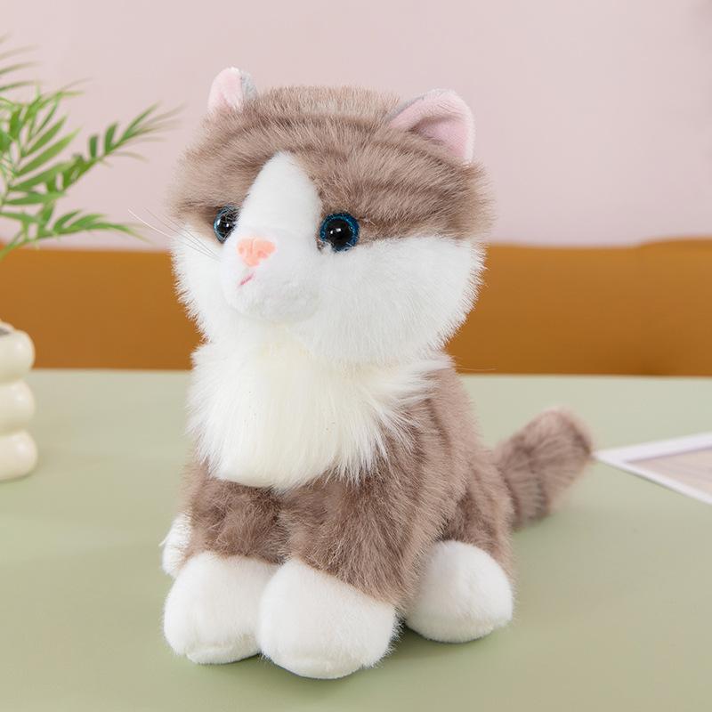 The New Simulated Sitting Kitten Will Call a Doll, Plush Toy with Movement Doll, and Children Accompany the Doll Doll.