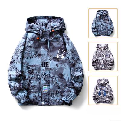 New Jacket Casual Plus Size Loose Spring New Workwear Camouflage Hooded Youth Casual Jacket