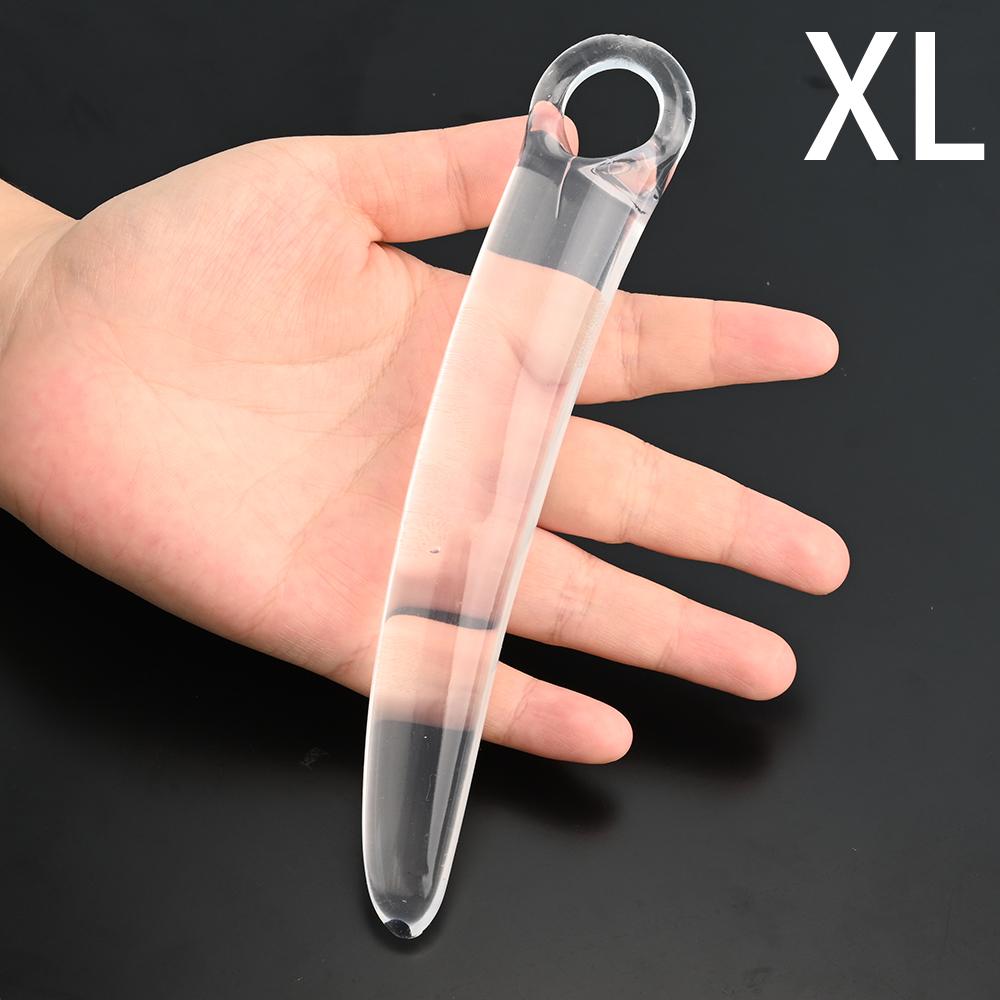 TPE Vaginal Dilator,Curved Anus Butt Plugs,Transparent Anal Sex Toys,Flexible Analplug Buttplug Butplug