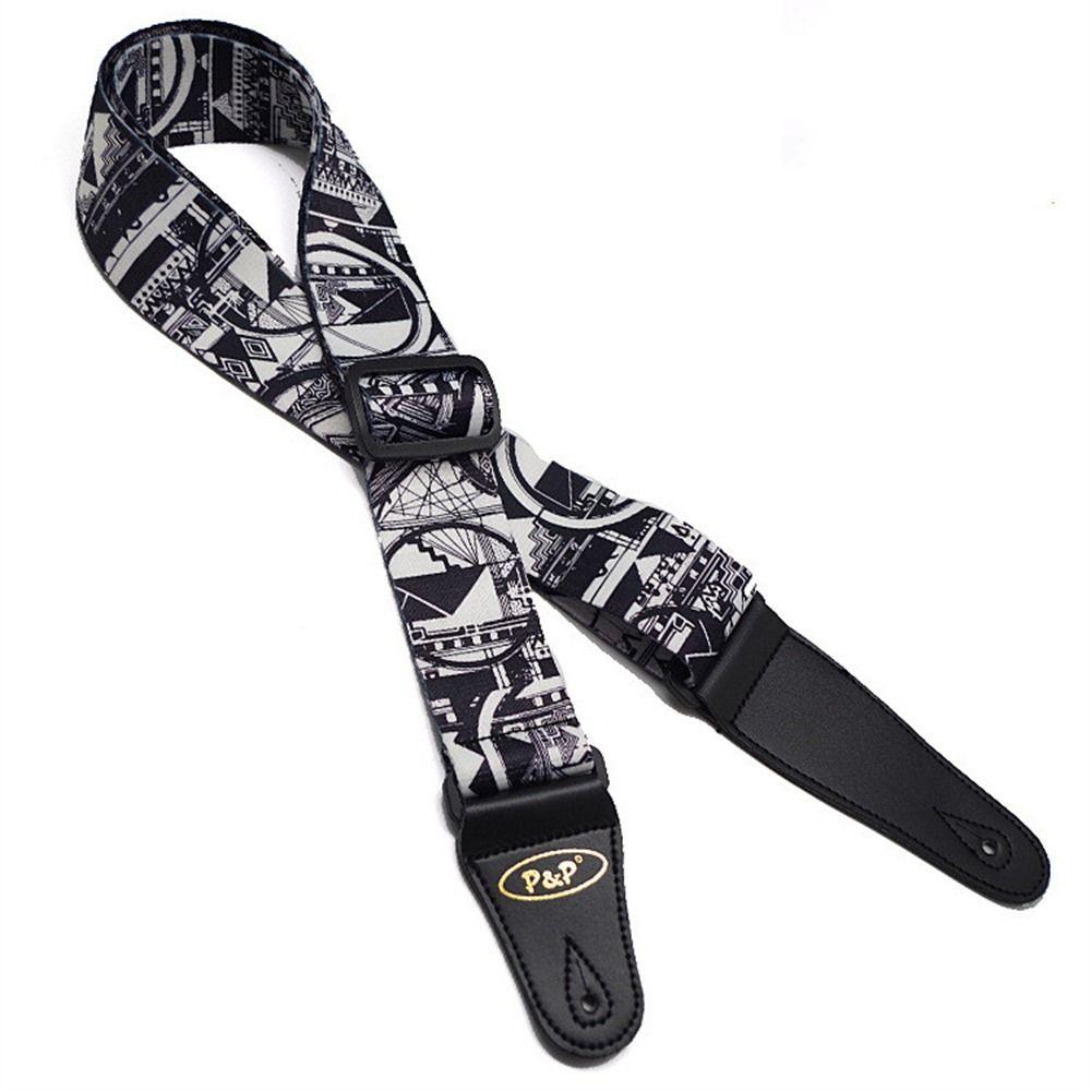 Plaid Pattern Guitar Strap Adjustable Acoustic Guitar Strap Electric Guitar Belt  Instrument