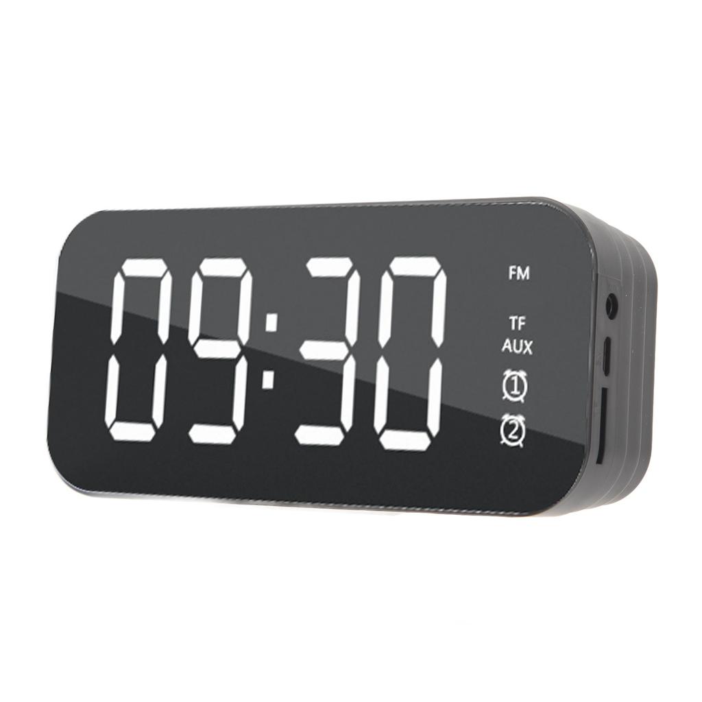 Mirror Surface Alarm Clock Bluetooth Speaker Digital Wireless Alarm Clock Bluetooth Speaker for