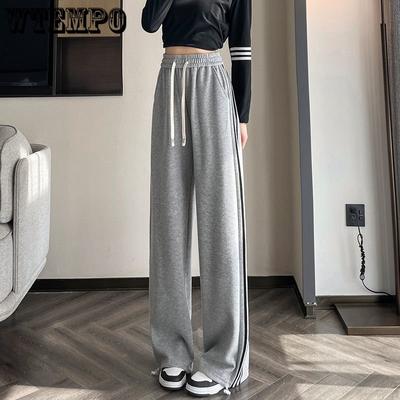 Hose mit weitem Bein und Kordelzug für Damen mit lockerer Taille und lässiger Thgray-Sporthose für Frühling und Sommer