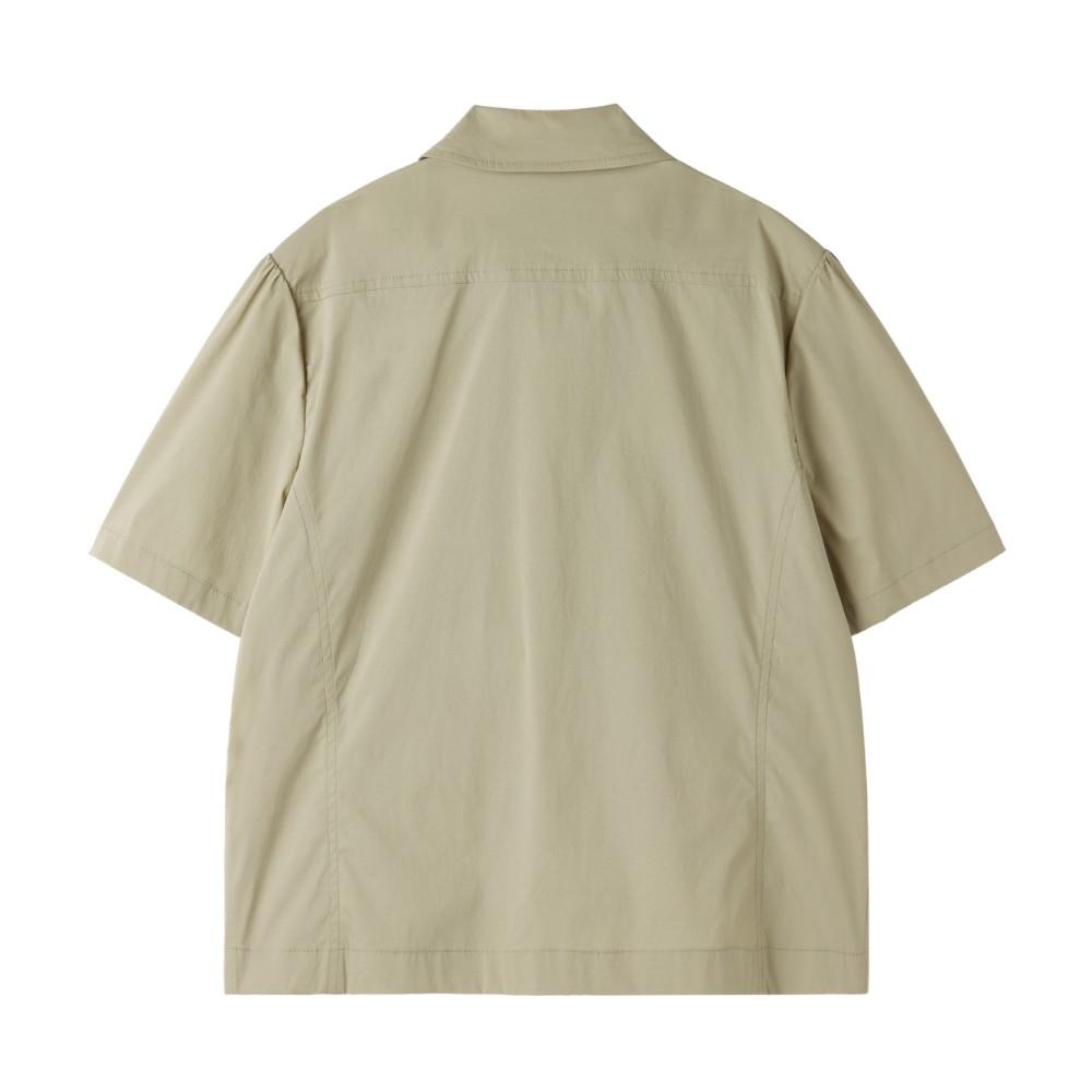 BROMPTON LONDON W Coolwave Half Zip T-Shirt - Beige (P252Wpl186)
